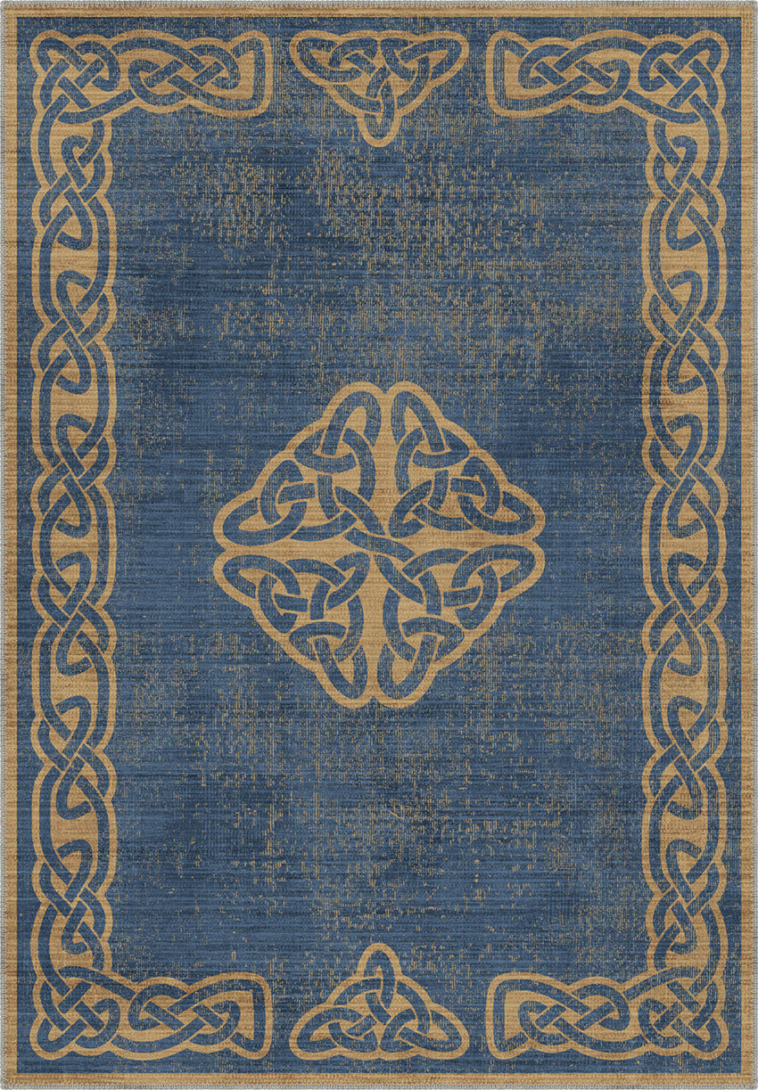 Sorin Blue Celtic Rug | Rugette Living Room Rug