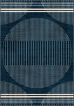 Nathan Blue Modern Rug