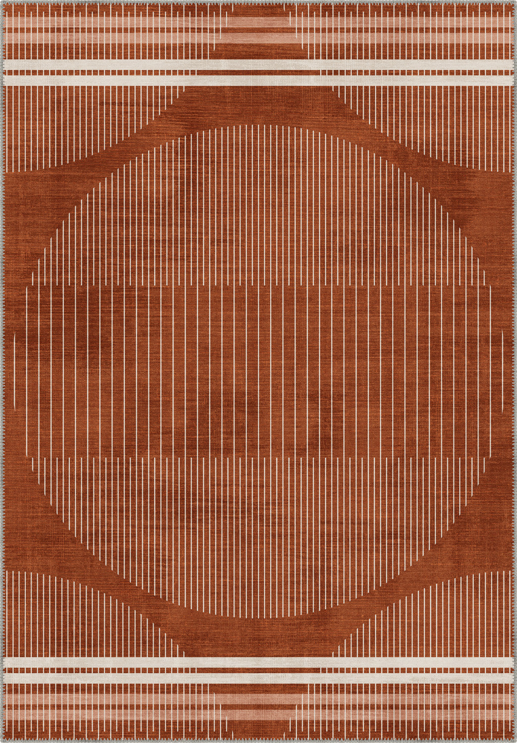 Nathan Modern Cinnamon Rug | Rugette Terracotta Rug