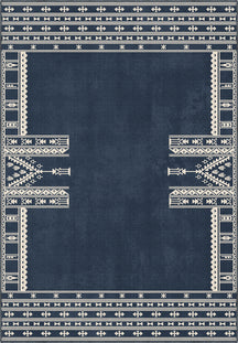 Kora Navy Scandi Rug