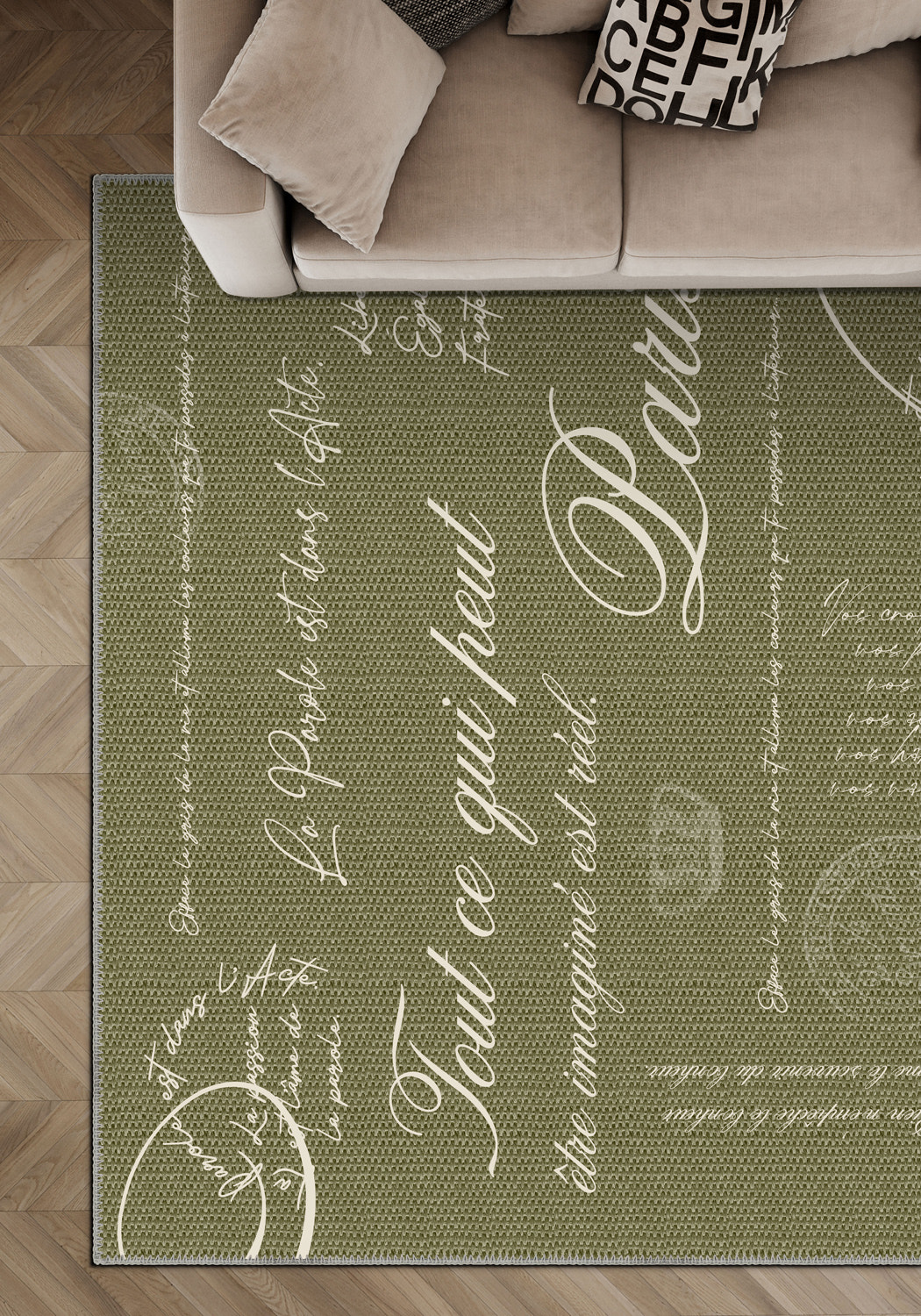 Emeric Sage Document Rug