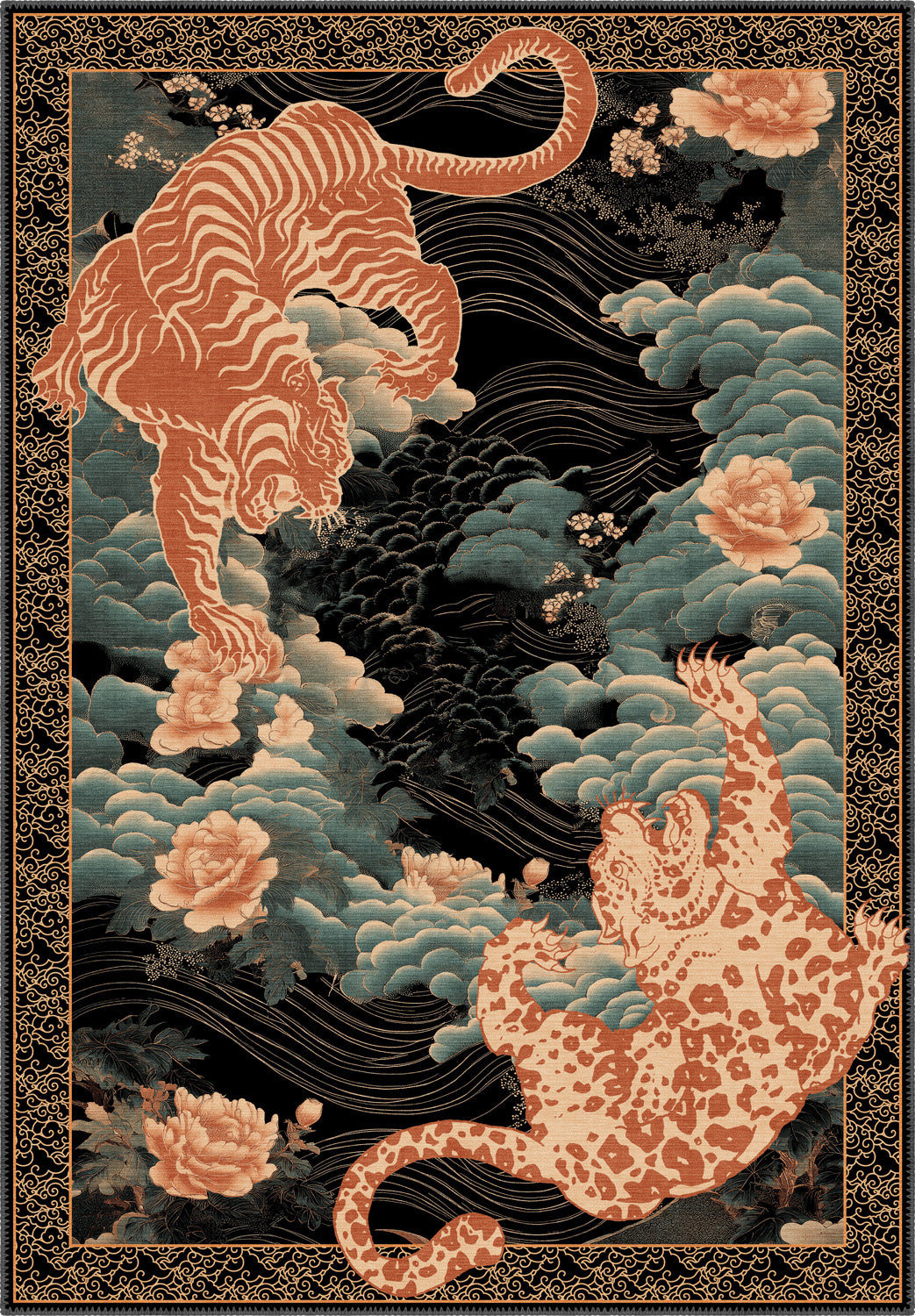 Akira Japanese Tiger Rug | Washable Rug – Rugette