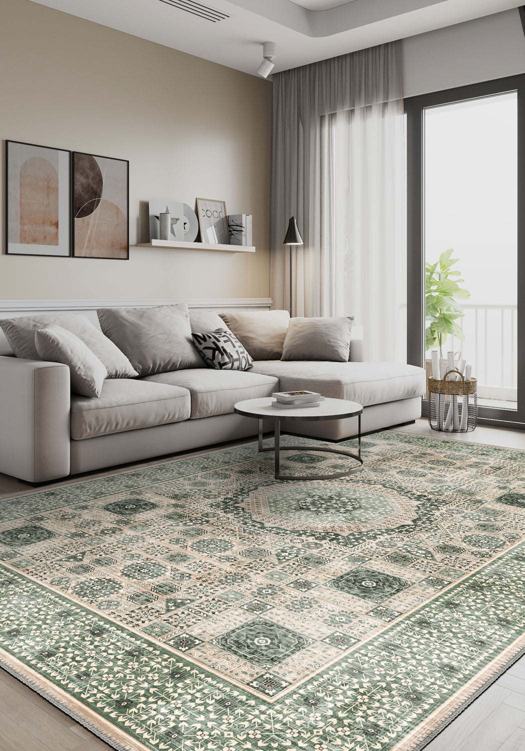 Yasmin Sage Green Persian Rug | Rugette Mamluk Rug