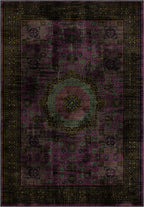Dark purple vintage Persian rug.