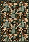 Zinnia Green Bauhaus Rug
