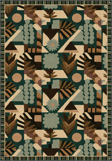 Zinnia Green Bauhaus Rug