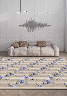 Lilac hydrangea rug for living room.
