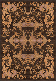 Brown baroque rug