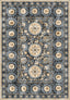 Blue ethnic rug for living room.