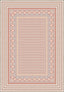 Geometric pink rug for nursery.