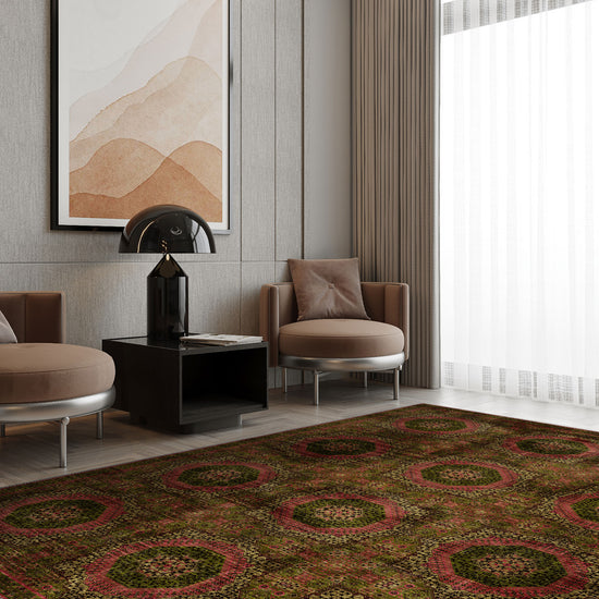 Washable persian rug for living room.