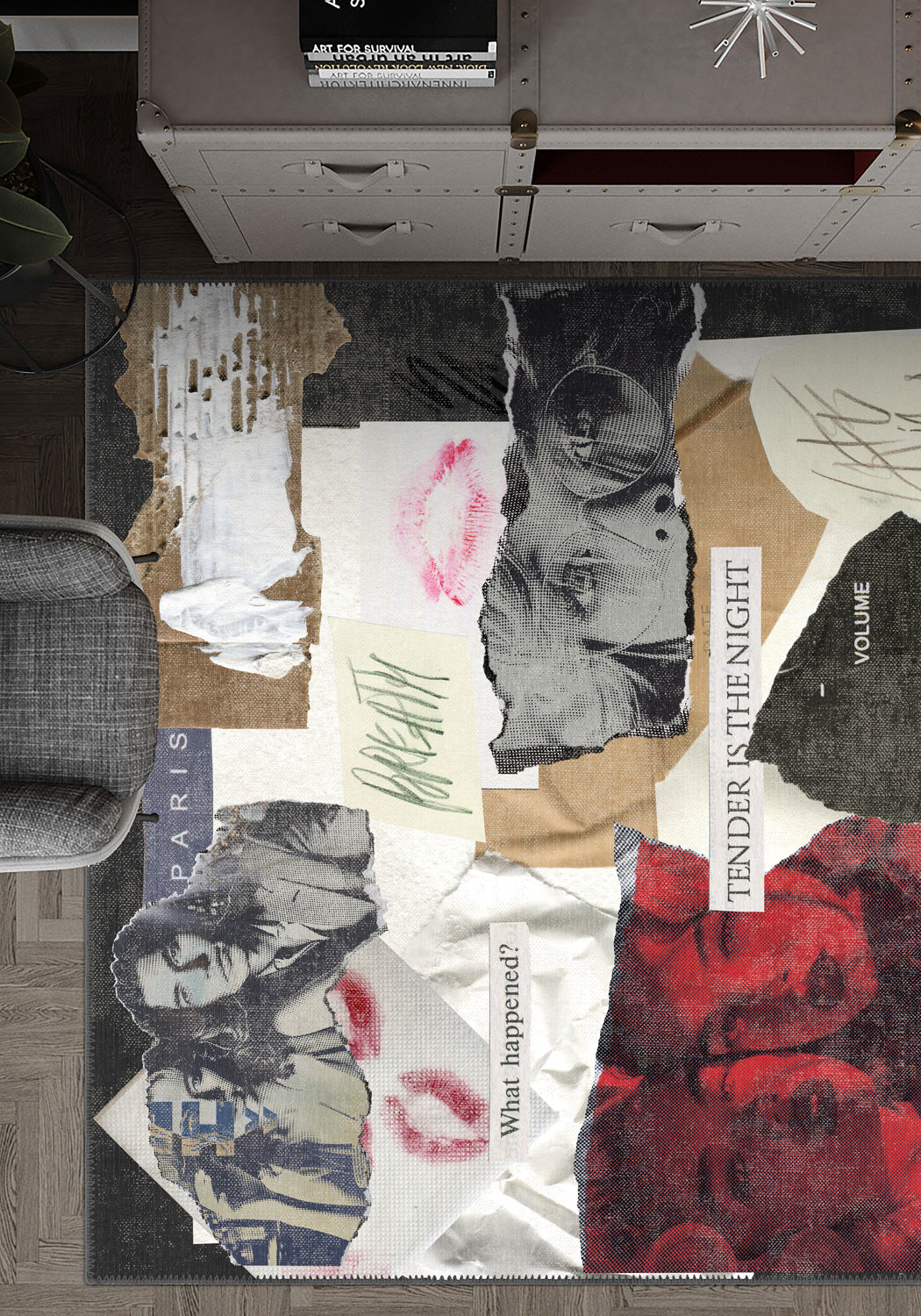 Sabine Contemporary Pop Art Rug