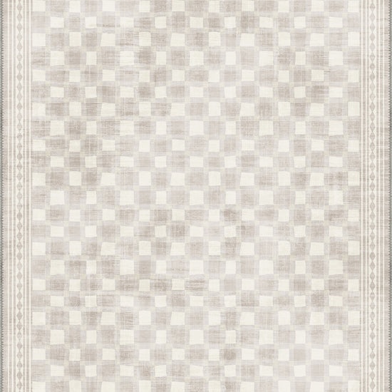 Ivory geometric rug for living room and bedrooms.