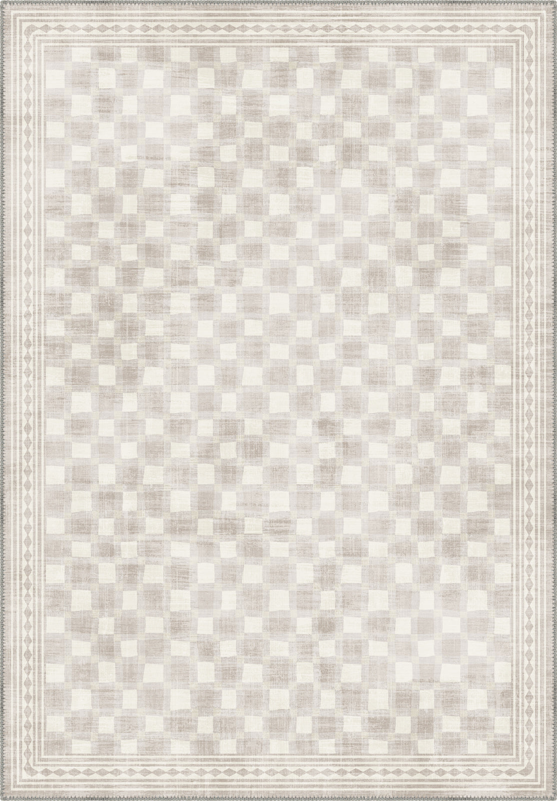 Ivory geometric rug for living room and bedrooms.