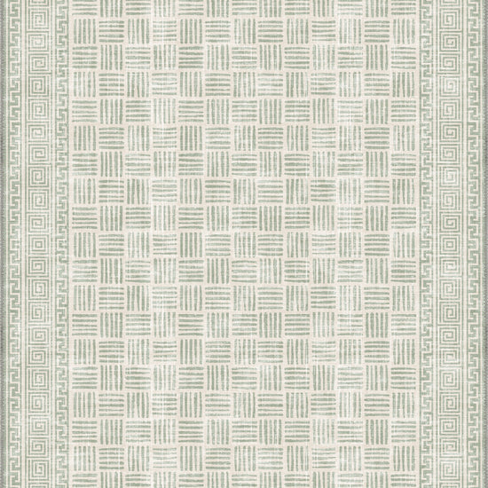 Soft green rug for living room.