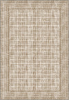 Geometric rug in sand, beige and brown tones