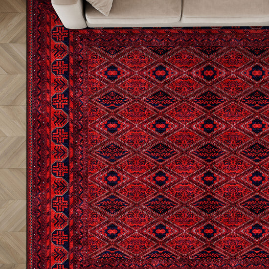 Emma Vintage Red Rug | Rugette Red Persian Rug