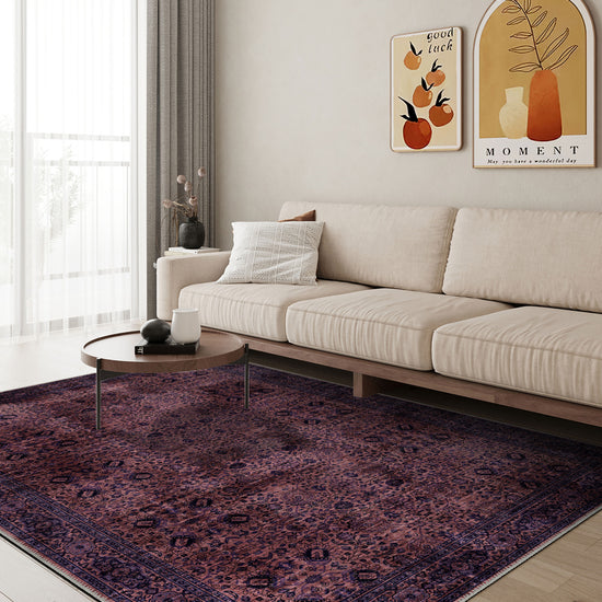 Deep Color Rug Dorothy Deep Plum Rug | Rugette Farmhouse Rug