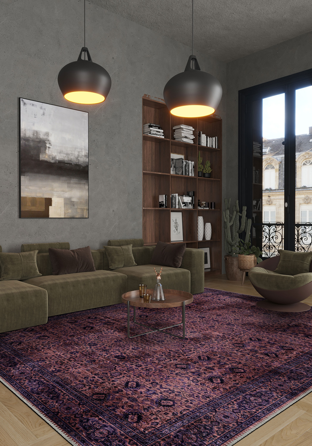 Dorothy Deep Plum Rug