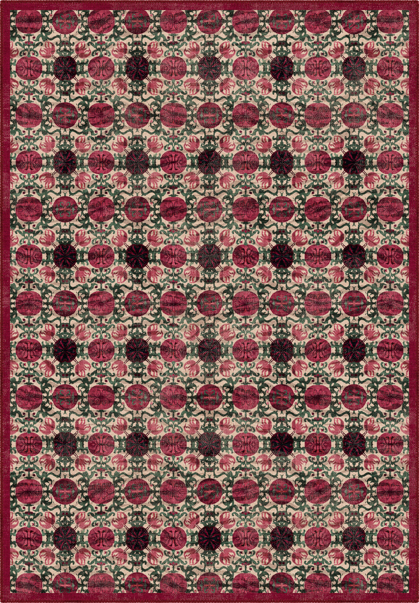 Granada Burgundy Pomegranate Rug