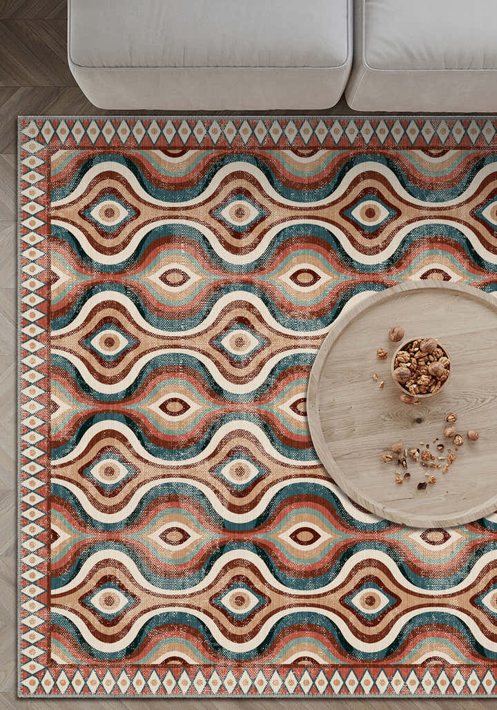 Solara Colorful Retro Rug