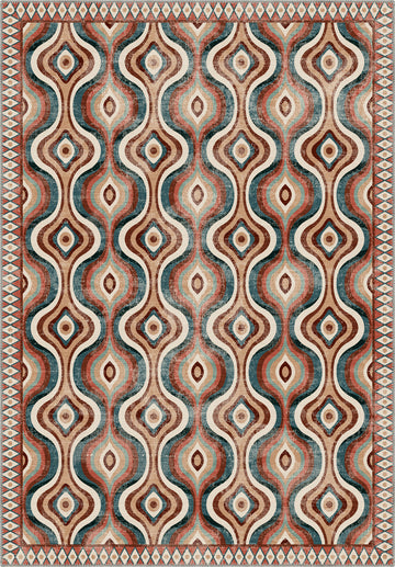 Solara Colorful Retro Rug