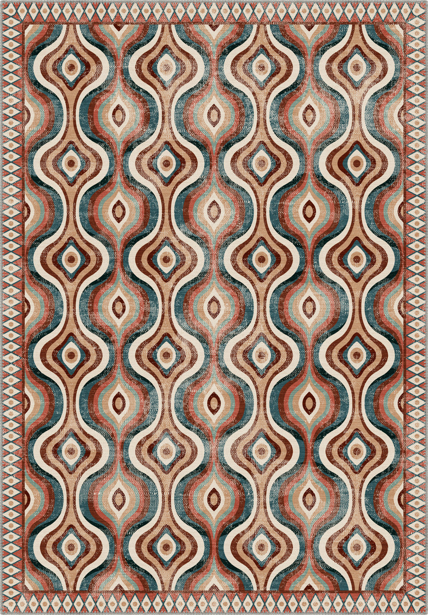 Solara Colorful Retro Rug