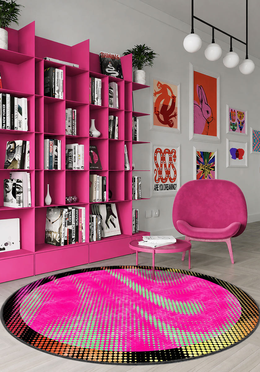 Neonique Pink Pop Art Rug