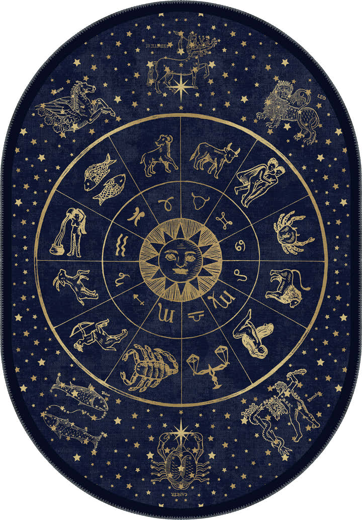 Vega Navy Zodiac Rug