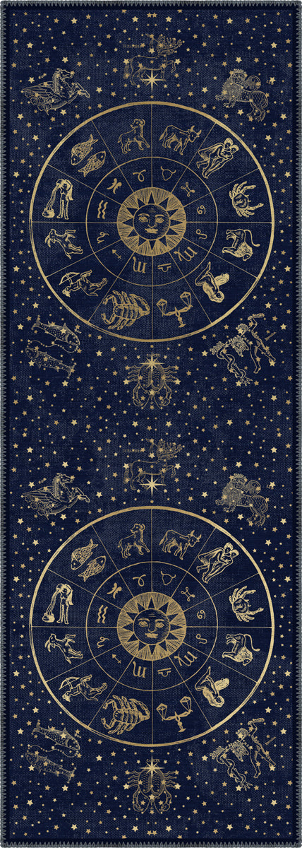 Vega Navy Zodiac Rug