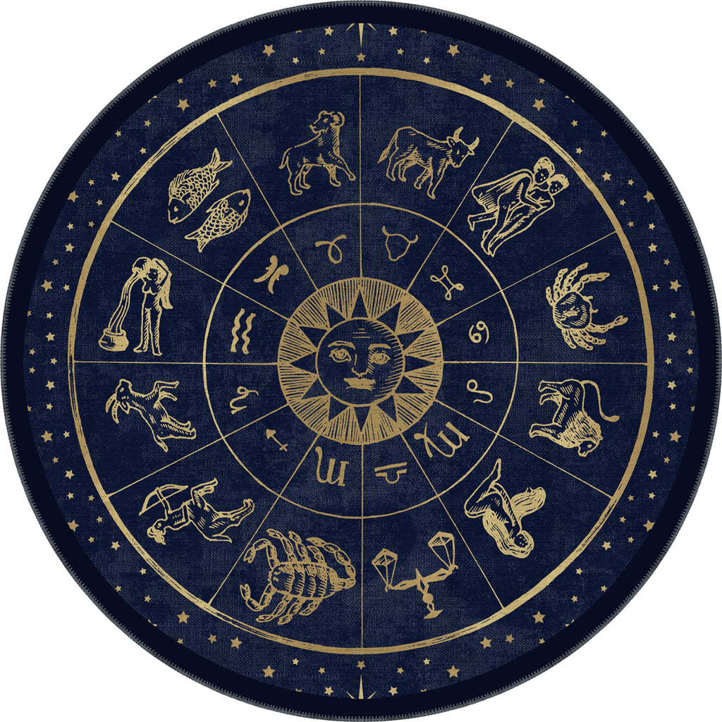 Vega Navy Zodiac Rug