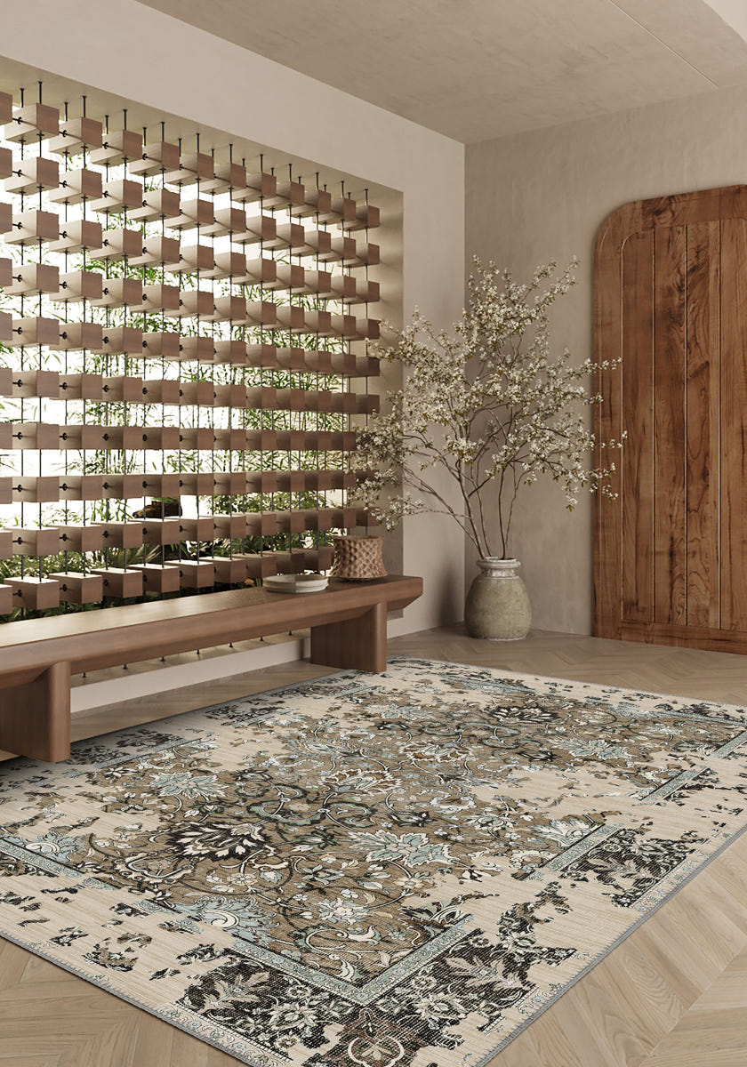 Sorelle Beige Distressed Rug