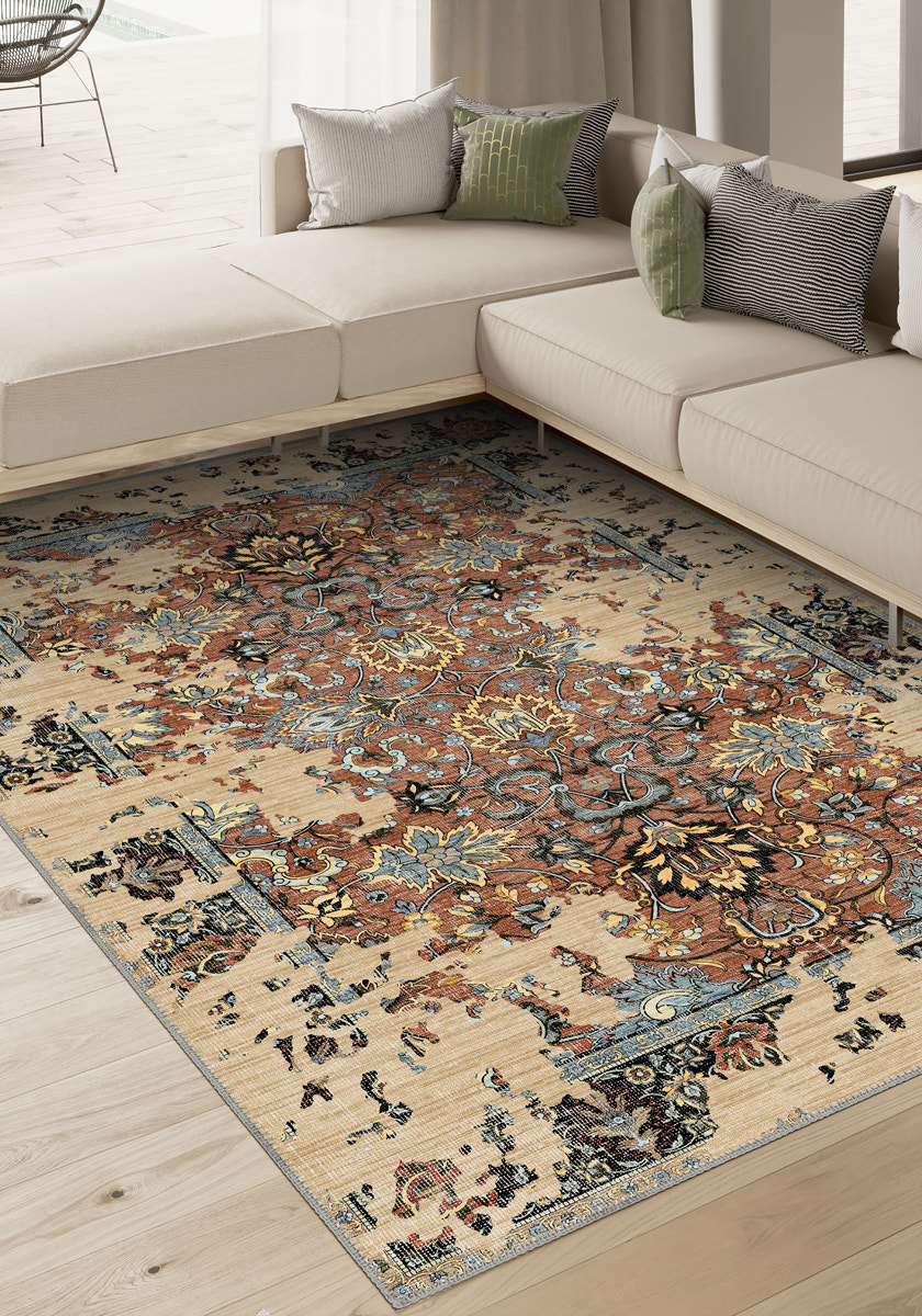 Sorelle Terracotta Distressed Rug