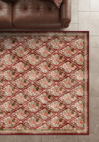 Willow Floral Burgundy Rug