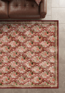 Willow Floral Burgundy Rug