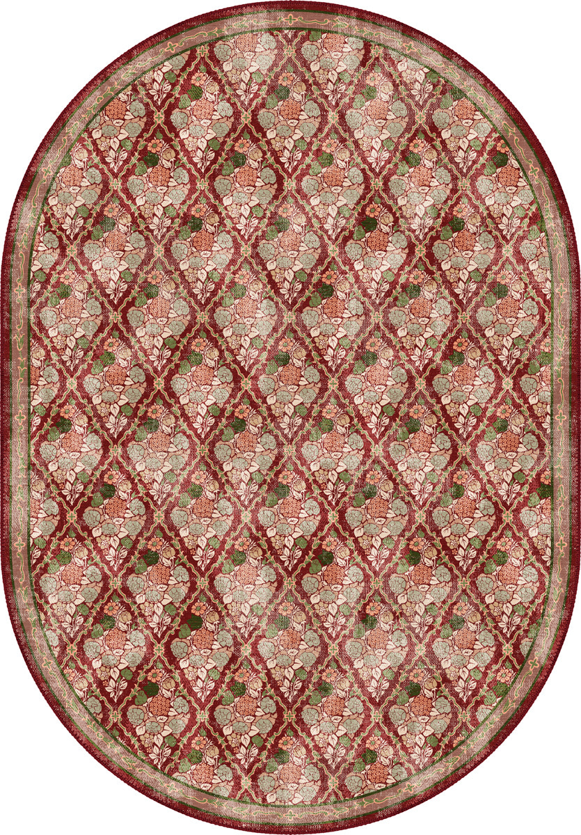Willow Floral Burgundy Rug