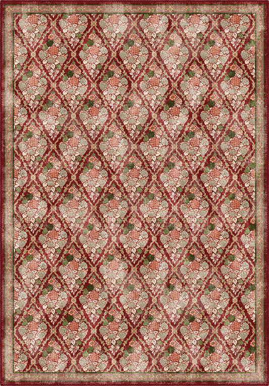 Willow Floral Burgundy Rug
