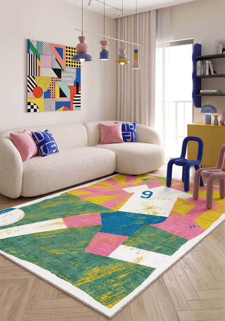 Harry Abstract Football Rug