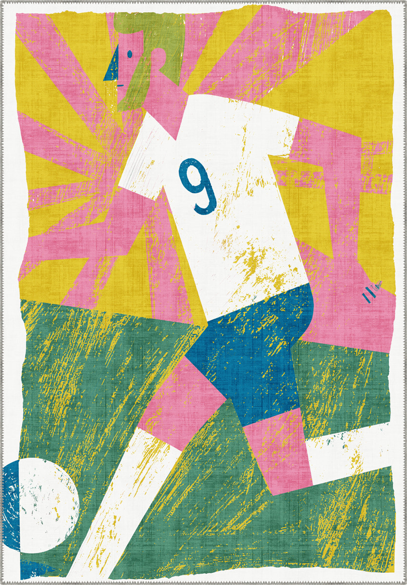 Harry Abstract Football Rug