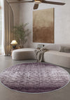 Grace Erased Burgundy Washable Rug