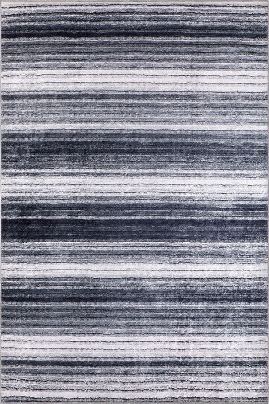 Jessamine Black and White Striped Rug