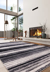 Jessamine Black and White Striped Rug