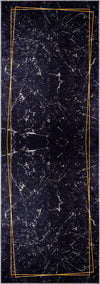 Kaida Black Marble Rug