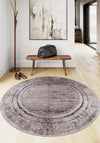 Olivia Brown Bordered Washable Rug