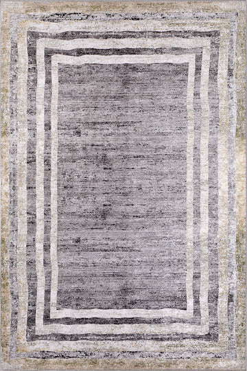 Madison Modern Grey Bordered Rug