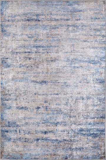 Gabriella Blue Abstract Washable Rug