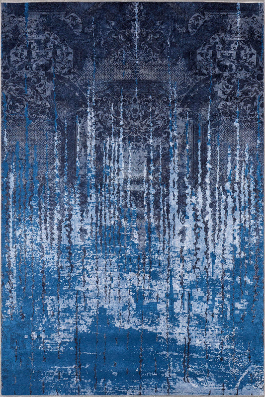 Henry Blue Distressed Rug