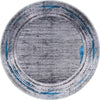 Olivia Grey Blue Bordered Rug