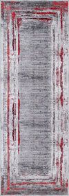 Olivia Grey Bordered Washable Rug