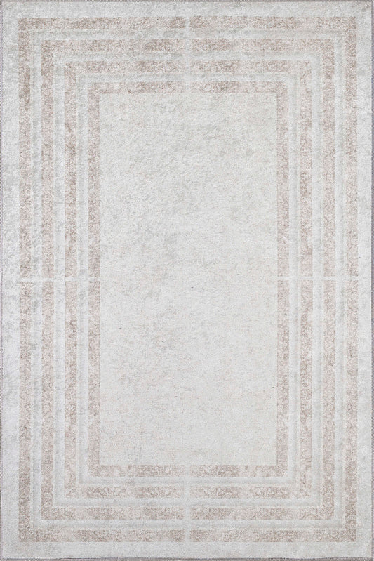 Liam Bordered Cream Rug